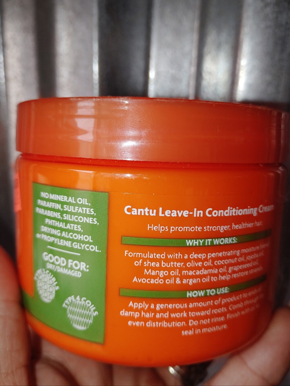 Cantu Shea Butter Leave-In Conditioning Cream - Orange New - Picture 2 of 4